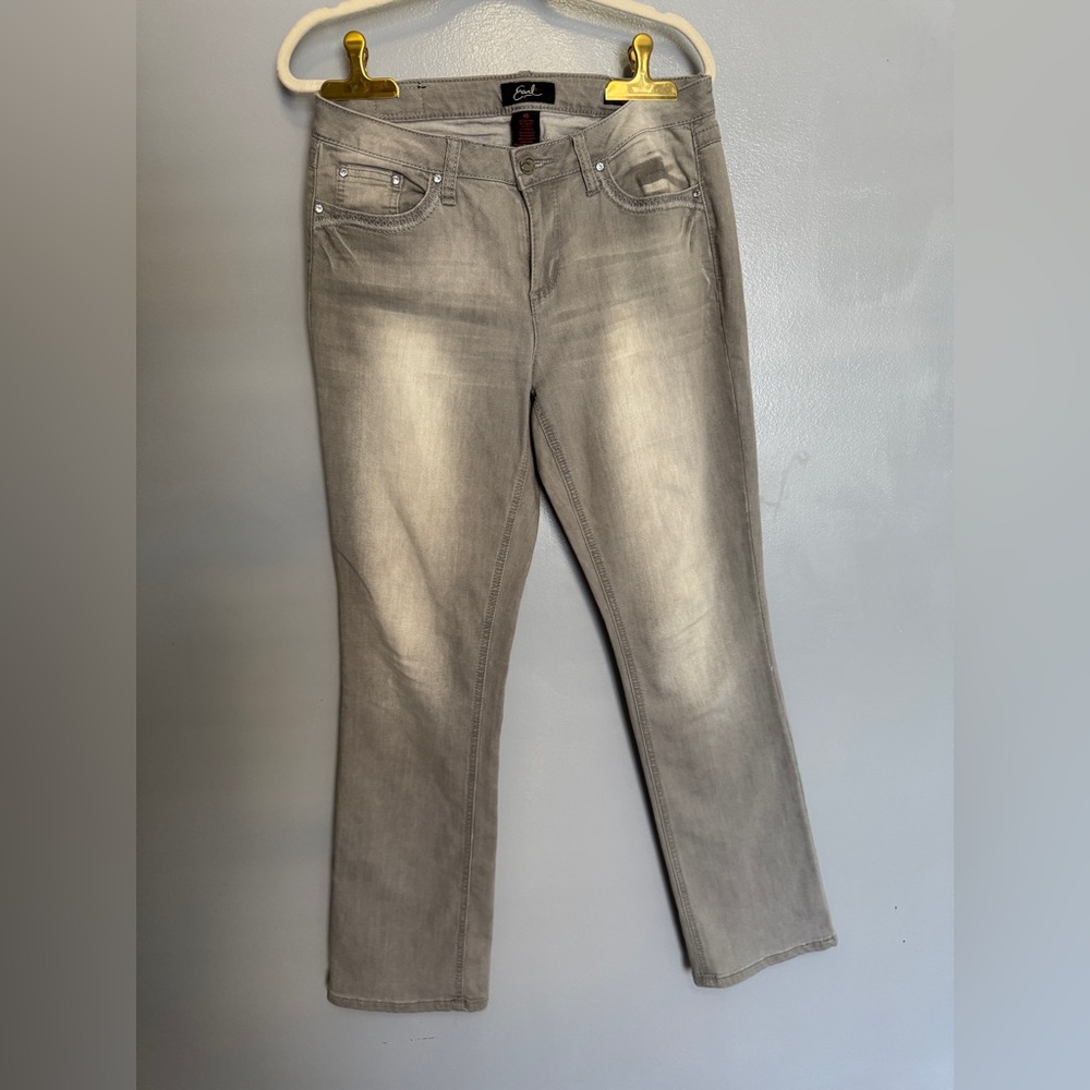 Vintage Embellished Earl Barely Boot Grey Jeans‎